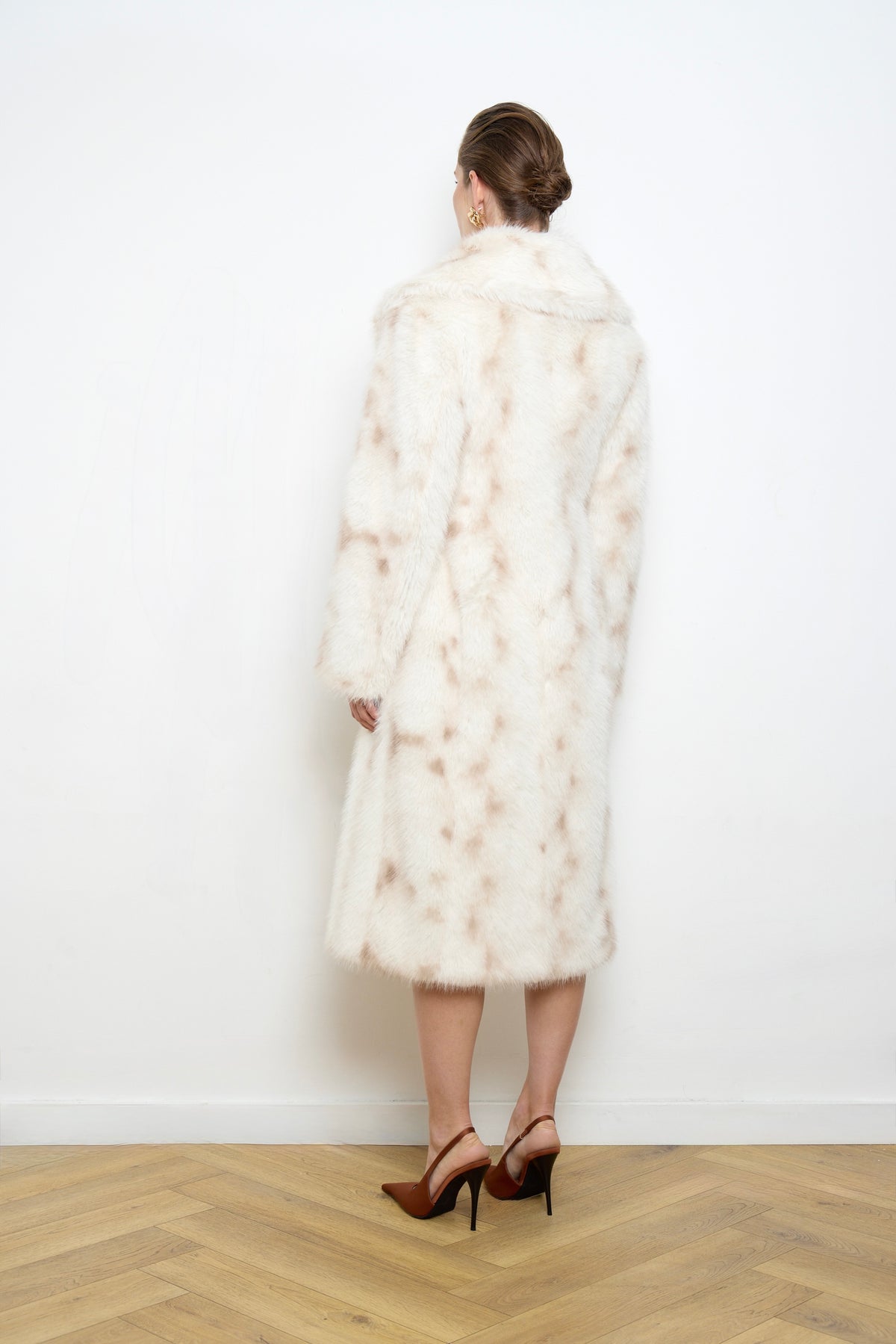 Bea Snow Hare Faux Fur Coat