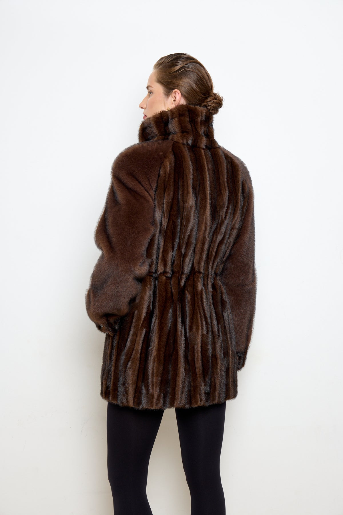 Rosie Patchwork Faux Mink Fur Coat