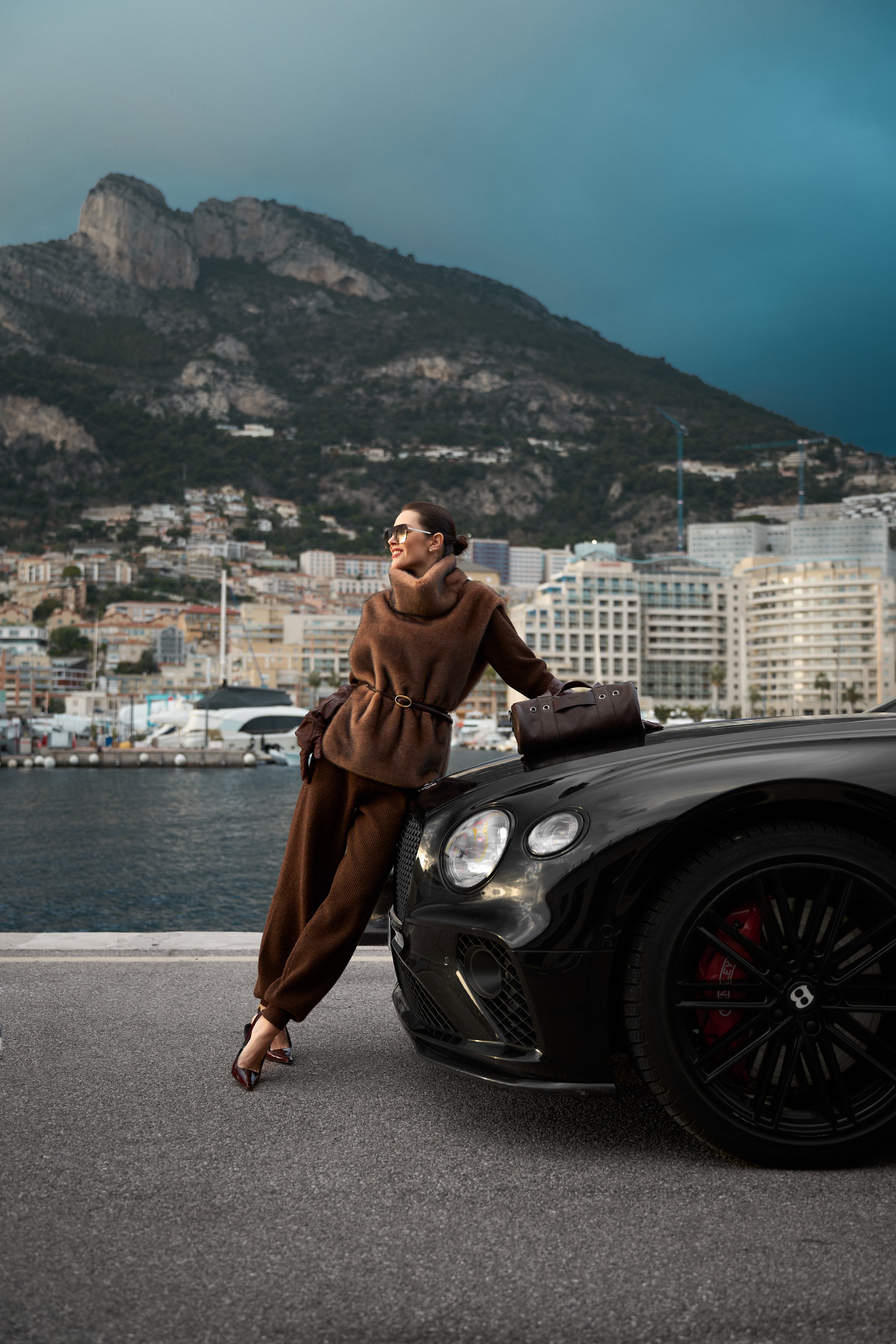 Faux Mink Fur Brown Dickey