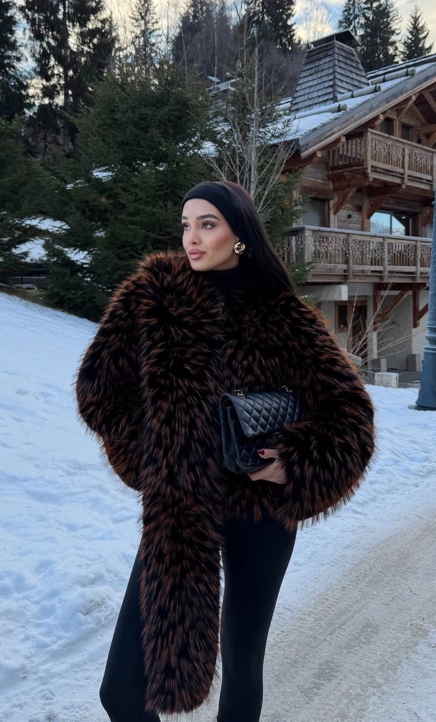 Gilda Bronze Raccoon Faux Fur Bomber