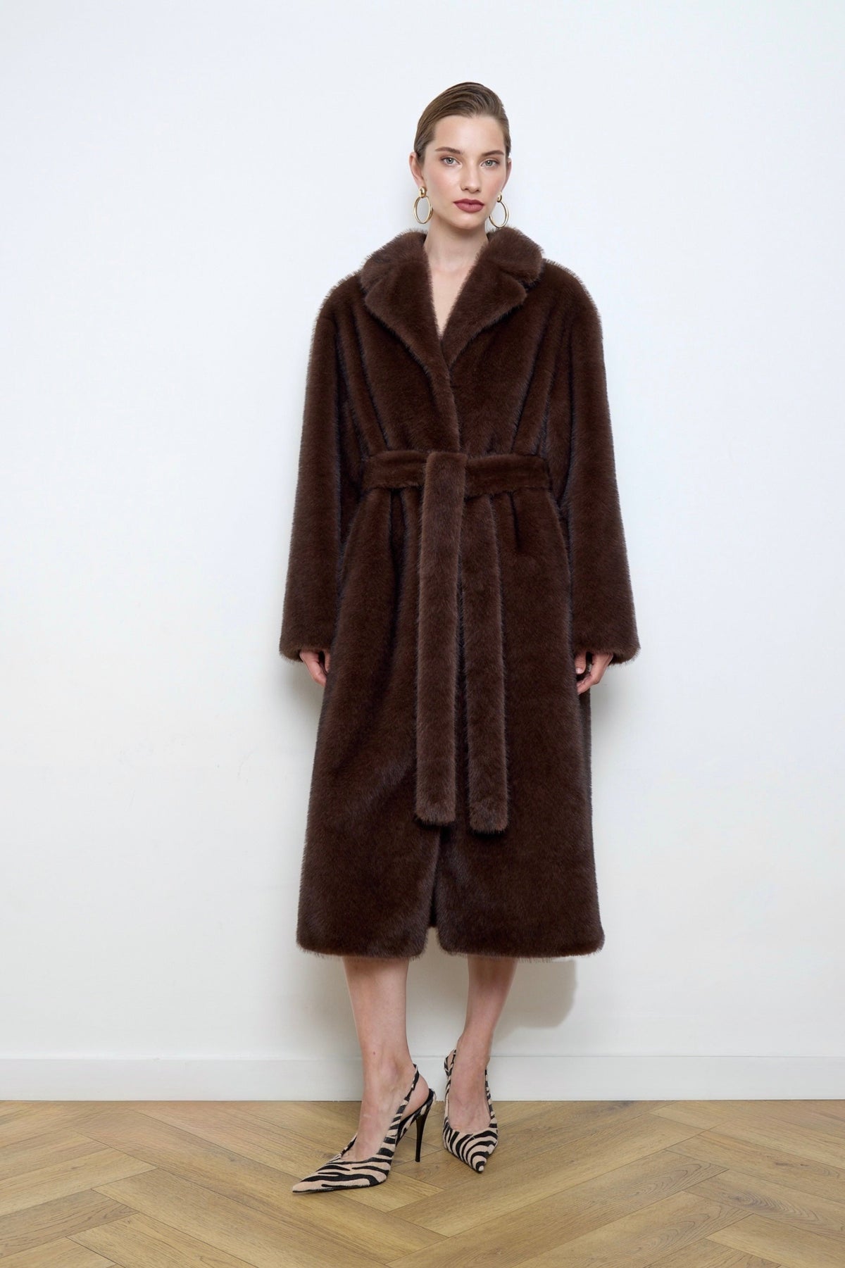 Alissa Faux Mink Fur Coat