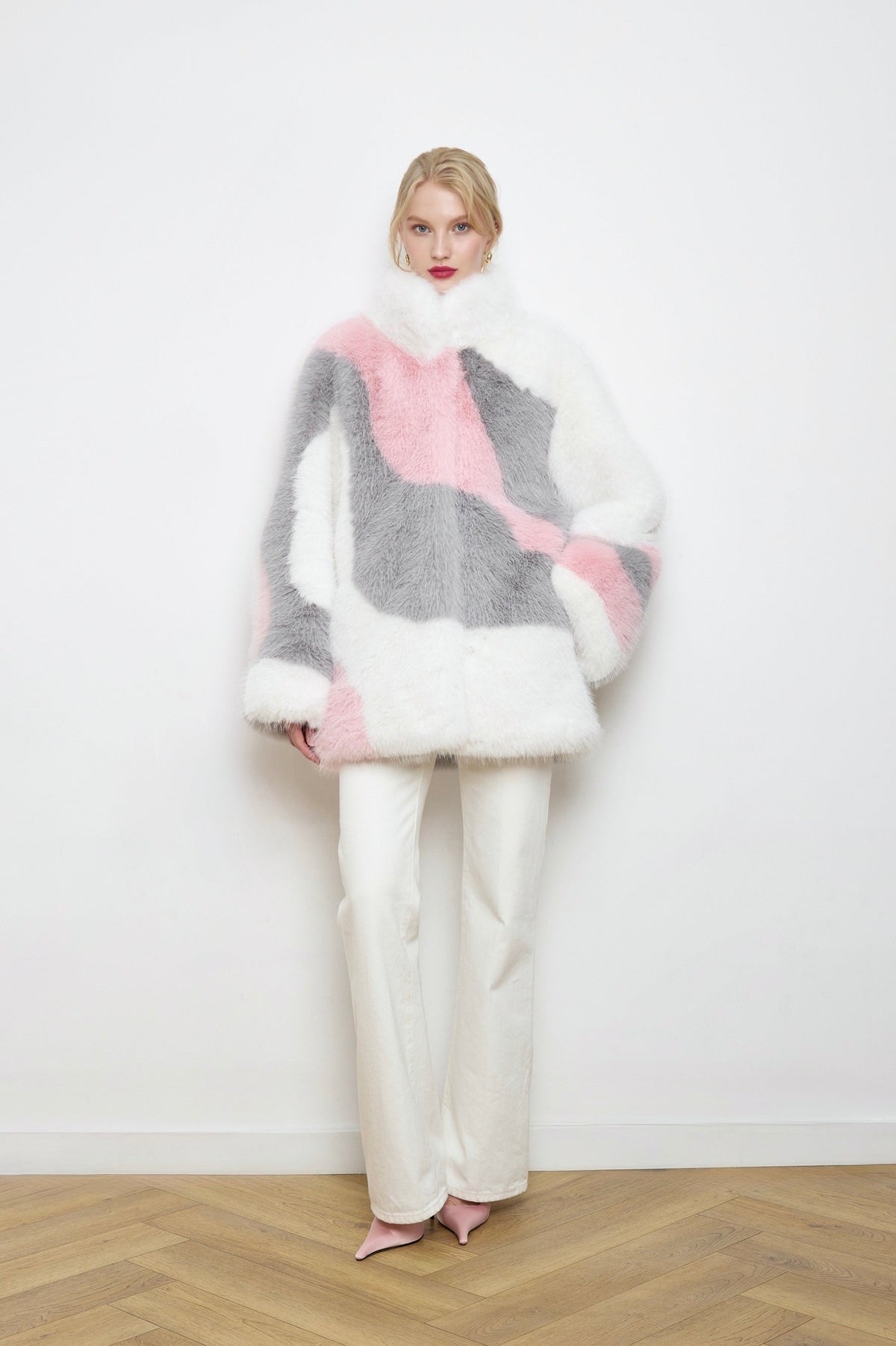 Samantha Snow Hare Faux Fur Coat