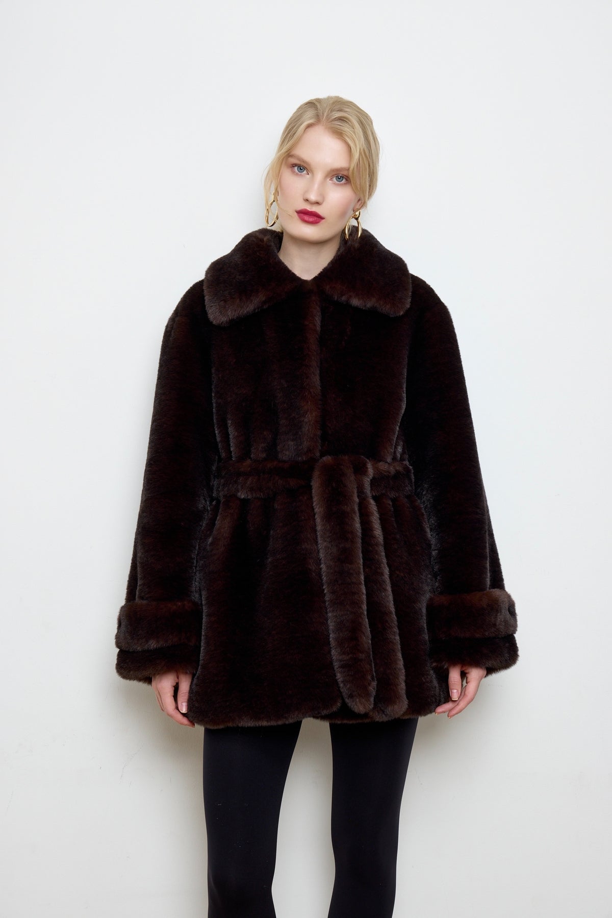 Catherine Faux Mouton Fur Coat