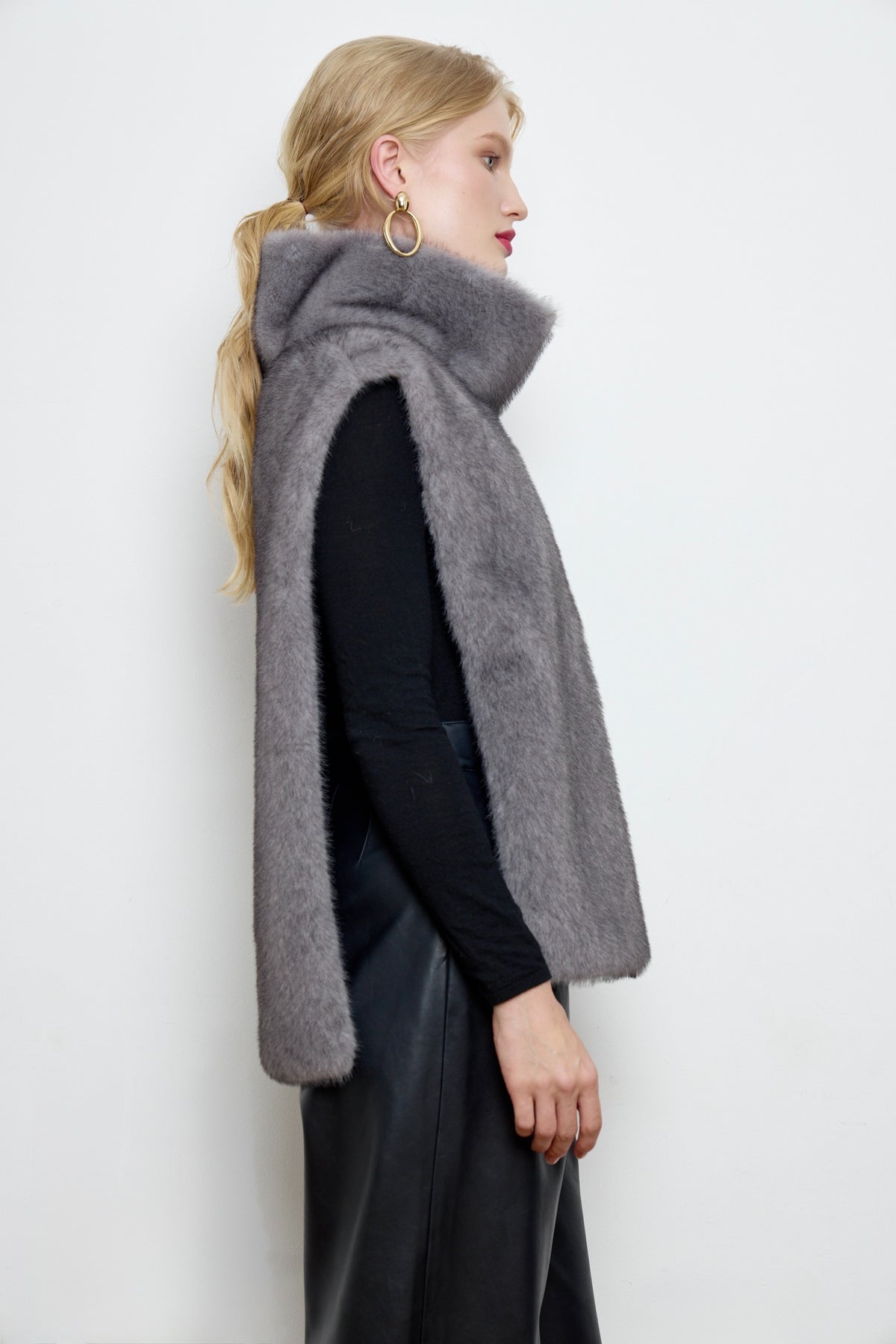 Faux Mink Fur Gray Dickey