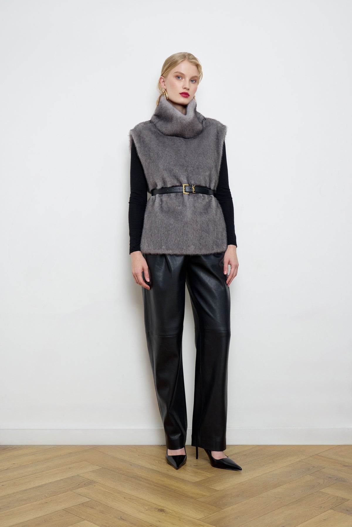 Faux Mink Fur Gray Dickey