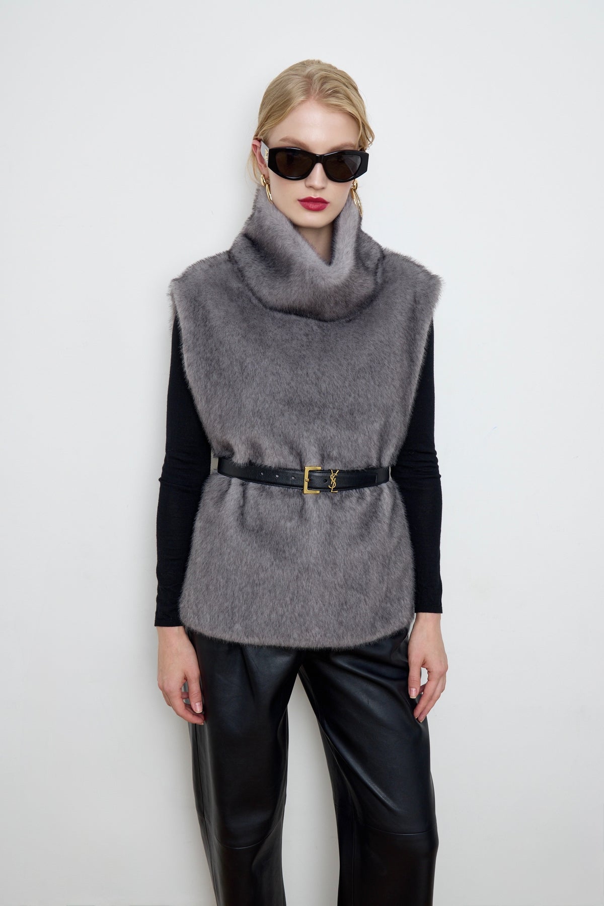 Faux Mink Fur Gray Dickey