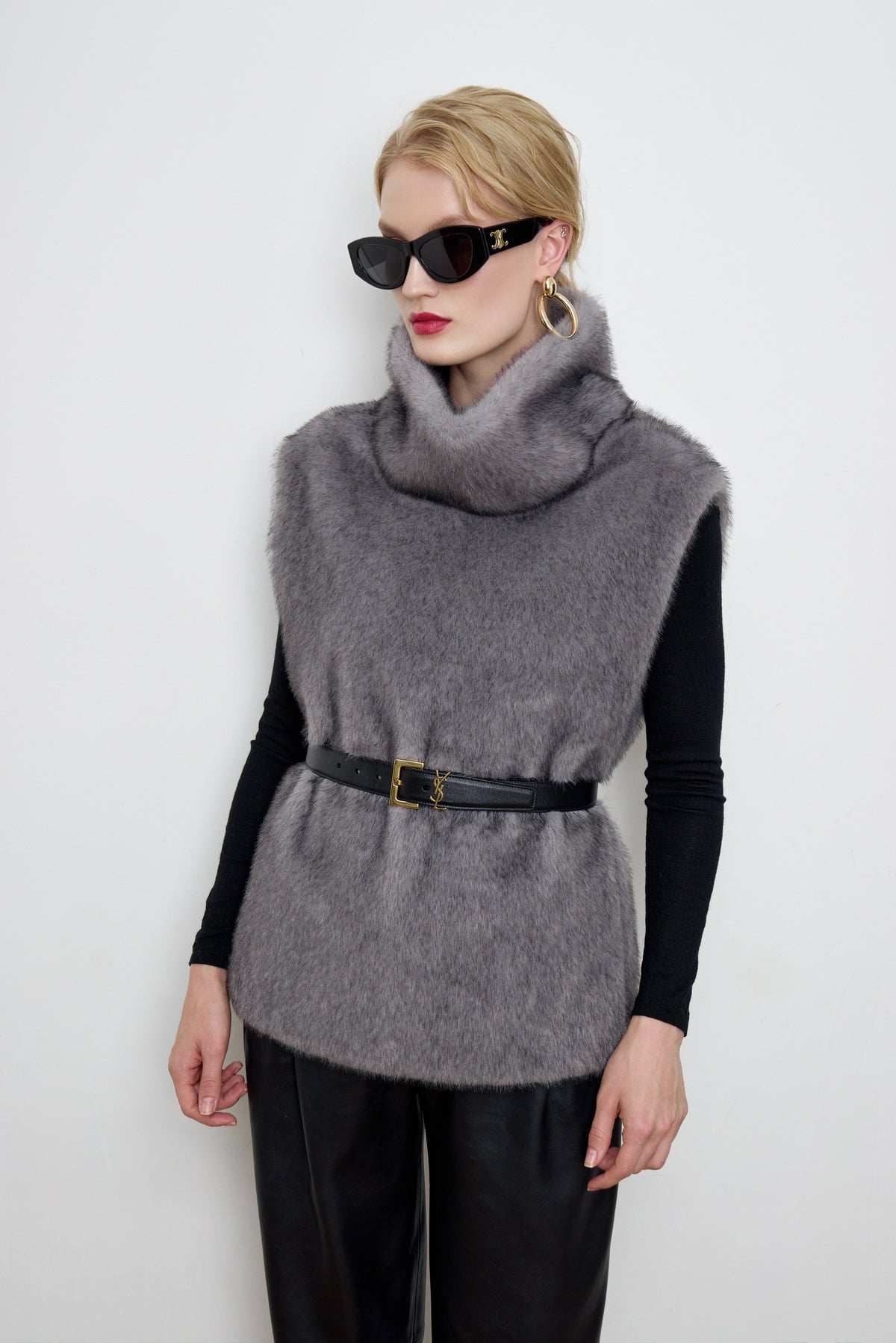 Faux Mink Fur Gray Dickey