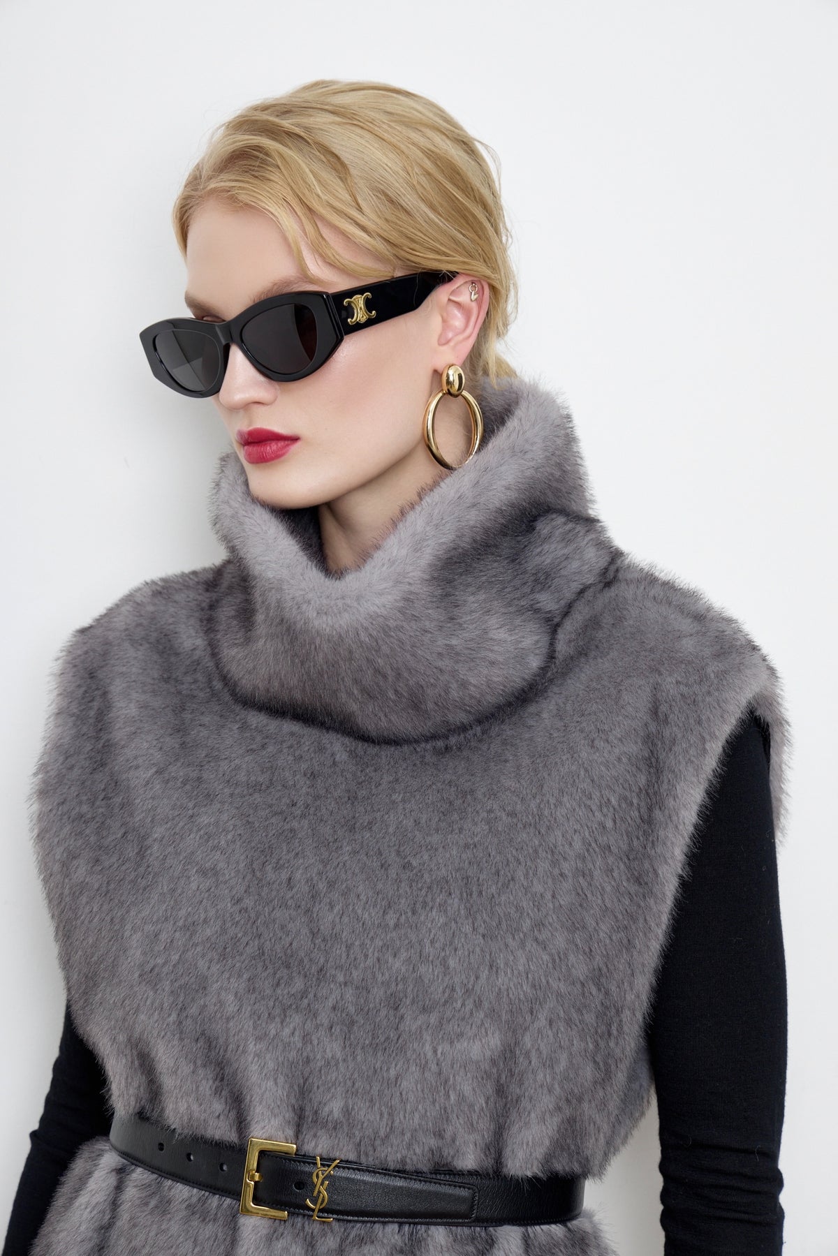 Faux Mink Fur Gray Dickey