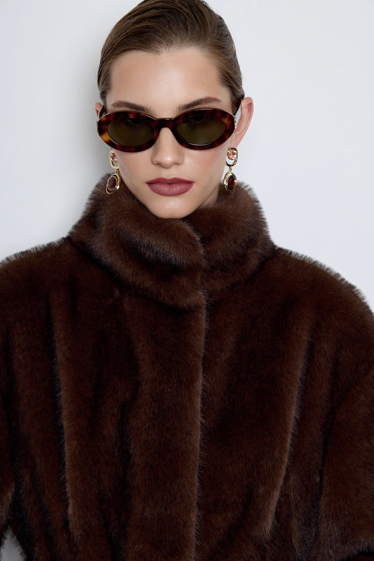 Chloe Faux Mink Fur Coat