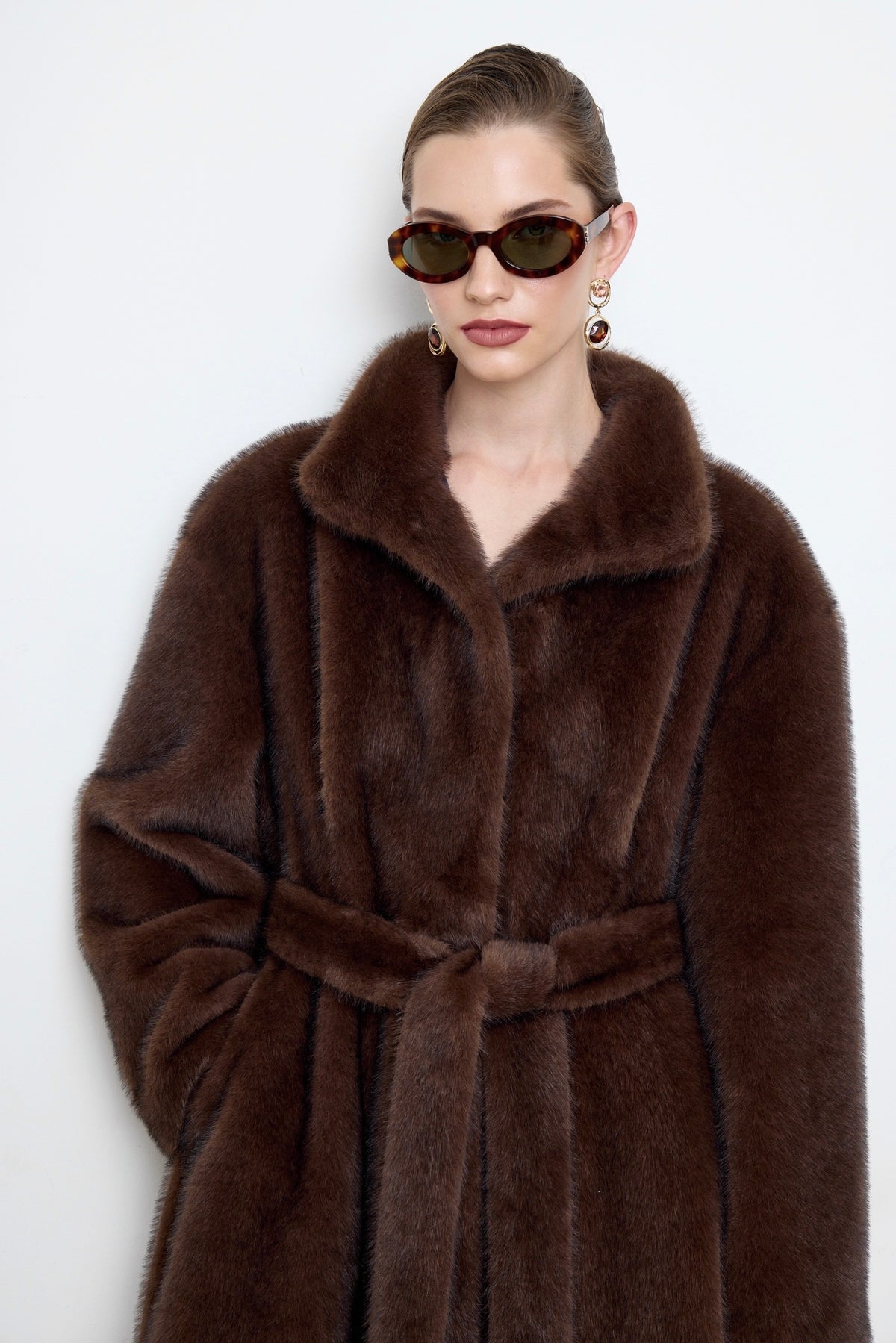Chloe Faux Mink Fur Coat
