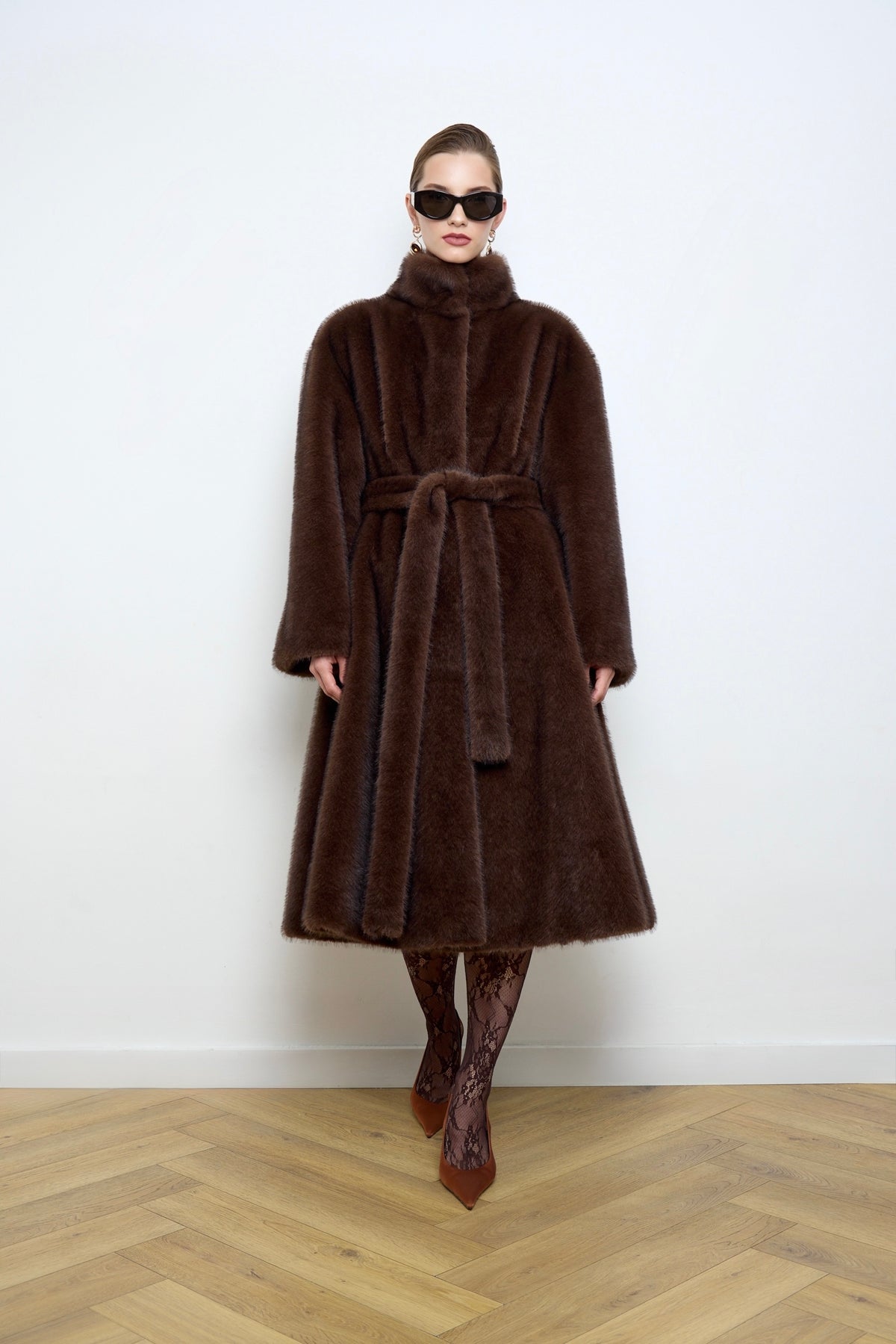 Chloe Faux Mink Fur Coat