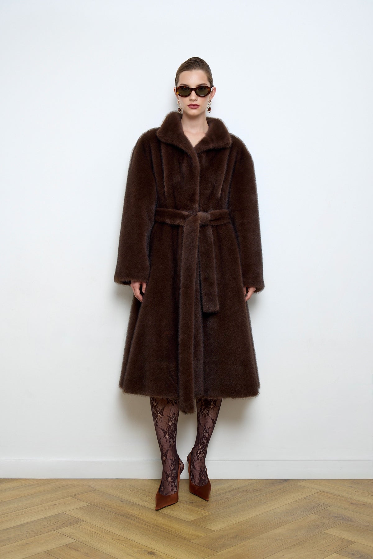 Chloe Faux Mink Fur Coat
